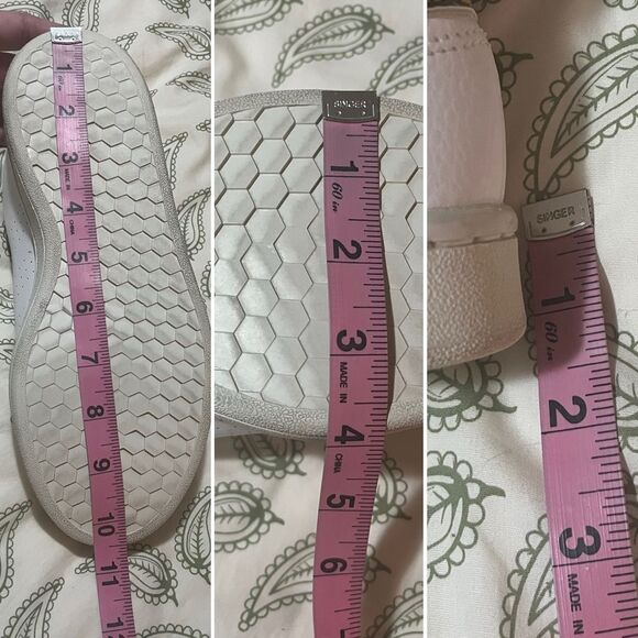 Adidas Advantage Shoes Leopard Heel Sneakers Lace Up Tennis Shoes White 7.5 - Picture 8 of 8